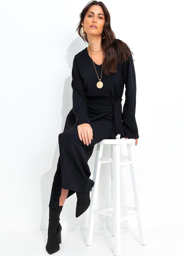 Quintess - Saia Preta em Crepe Plano 5