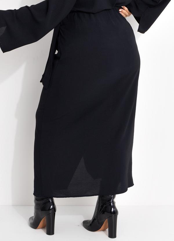 Quintess - Saia Preta em Crepe Plano 9