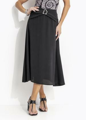 Saia (Preta) em Crepe Plano