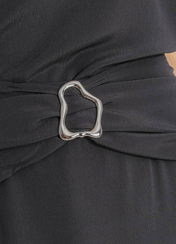 Quintess - Saia Preta em Crepe Plano 11