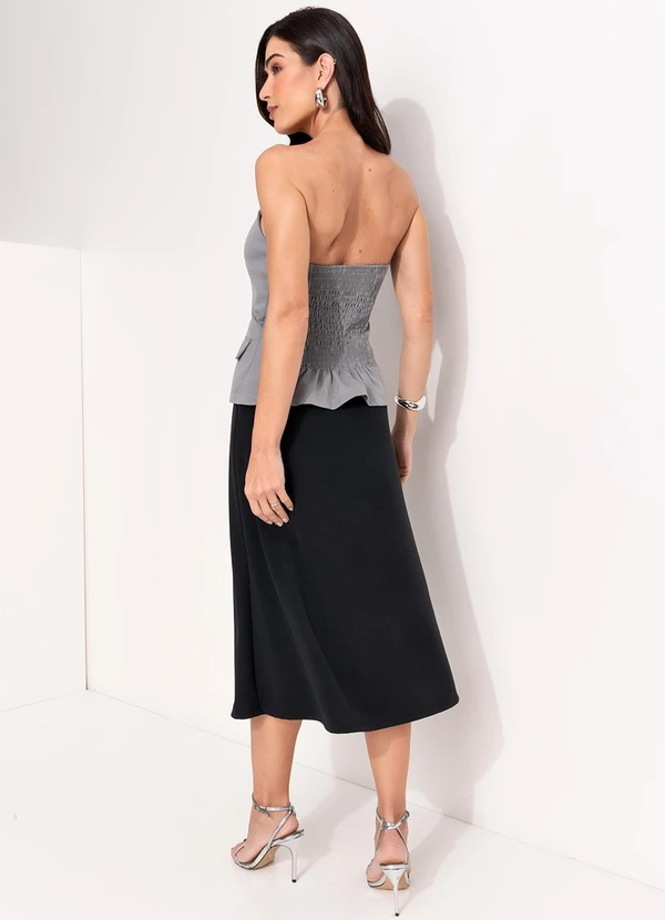 Quintess - Saia Preta em Malha Crepe 5