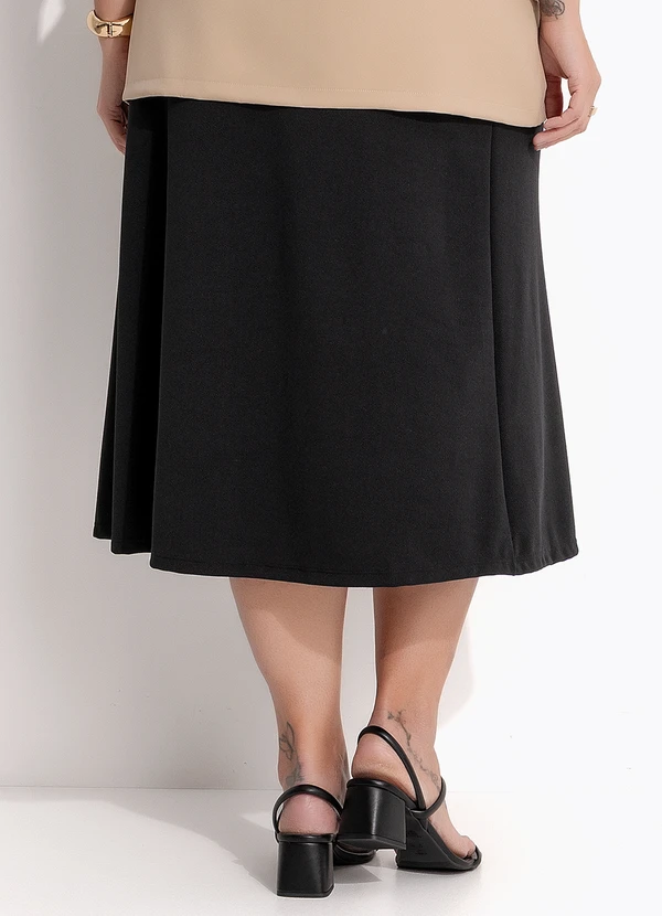 Quintess - Saia Preta em Malha Crepe 8