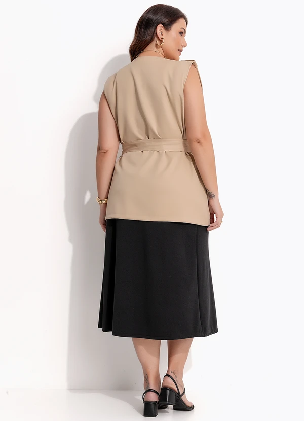 Quintess - Saia Preta em Malha Crepe 10