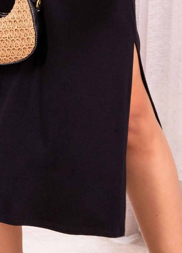 Quintess - Saia Preta em Malha de Viscose 7