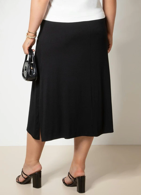 Quintess - Saia Preta em Malha de Viscose 9