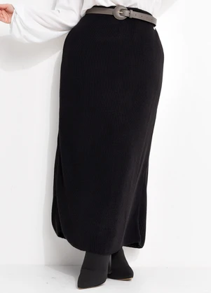 Quintess - Saia Preta em Tricô - QUINTESS