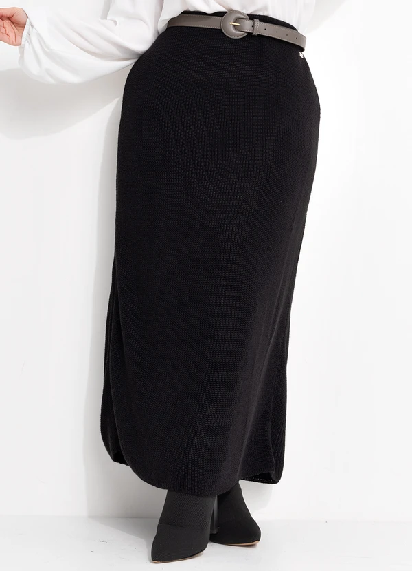 Quintess - Saia Preta em Tricô 6