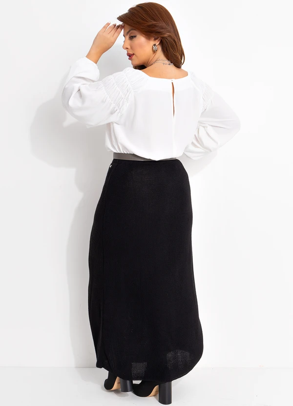 Quintess - Saia Preta em Tricô 3