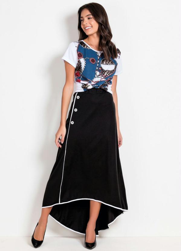 Outlet - Saia Preta Mullet Moda Evangélica 3