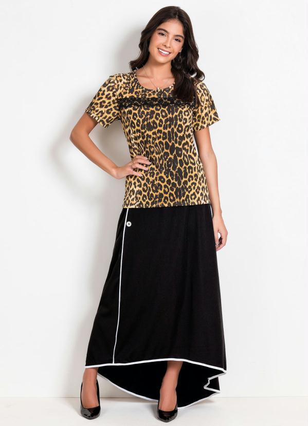 Outlet - Saia Preta Mullet Moda Evangélica 5