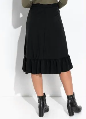 Moda Pop - Saia Preto em Malha - MODA POP