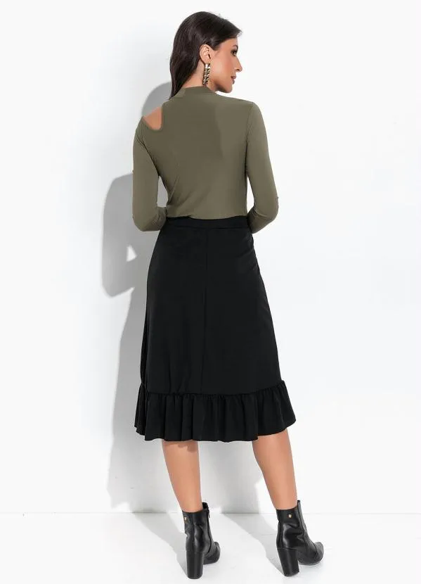 Moda Pop - Saia Preto em Malha 4