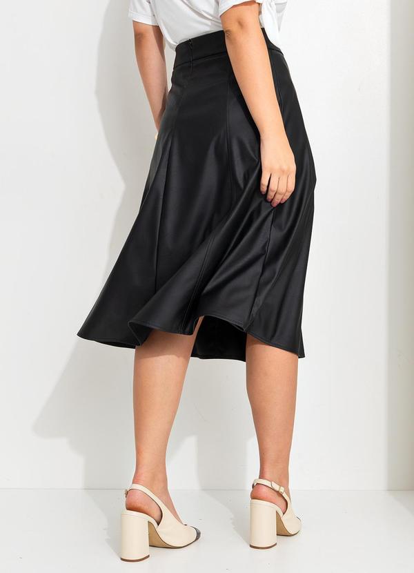 Quintess - Saia Preto em Material Sintético Pu 2