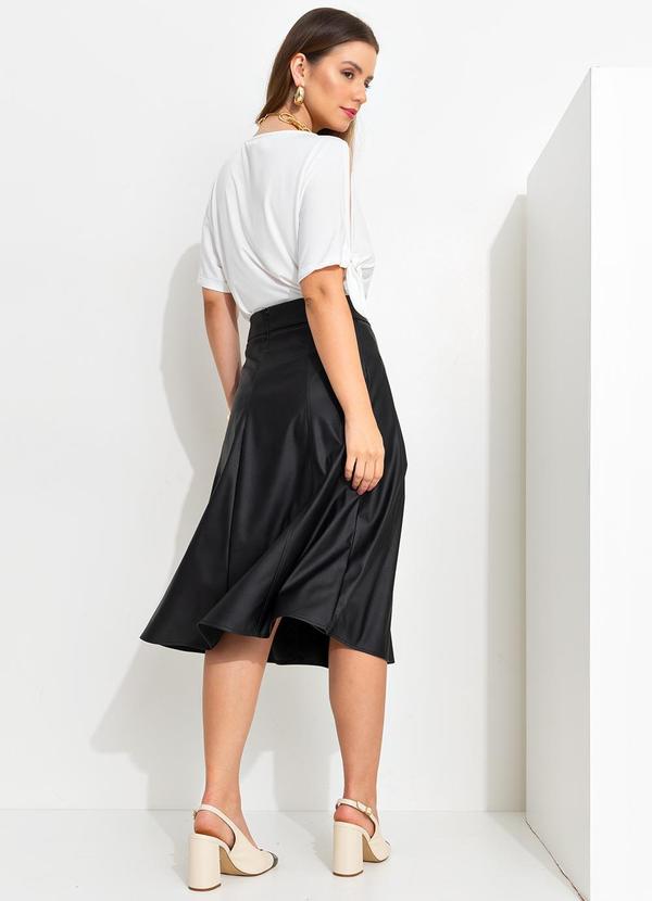 Quintess - Saia Preto em Material Sintético Pu 4