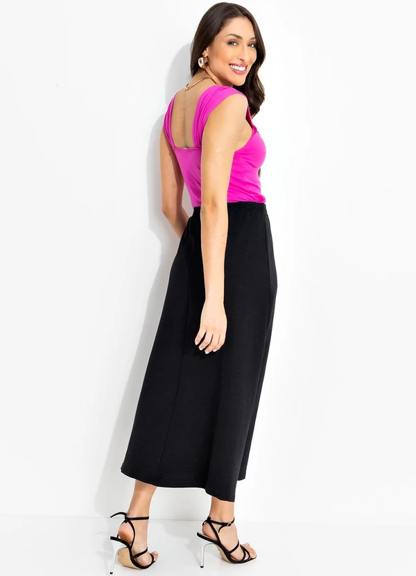 Bimini - Saia Preto em Moletom 4