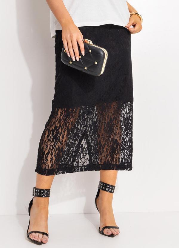 Quintess - Saia Preto em Renda 13