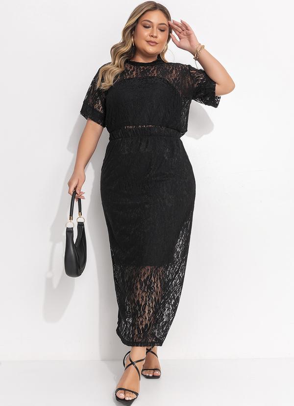 Quintess - Saia Preto em Renda 16