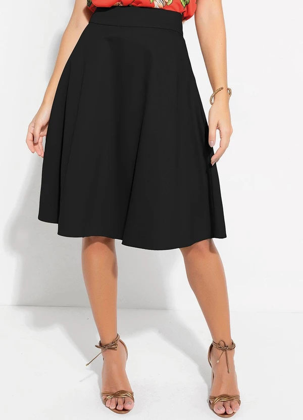 Rosalie - Saia Preto em Sarja 6