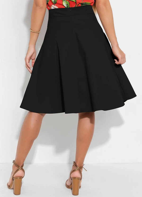 Rosalie - Saia Preto em Sarja 7