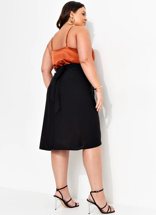 Quintess - Saia Preto em Viscose Plana 12