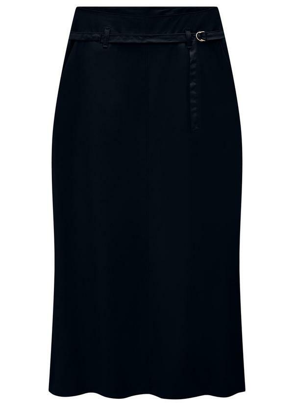 Enfim - Saia Preto Mídi Evasê 3