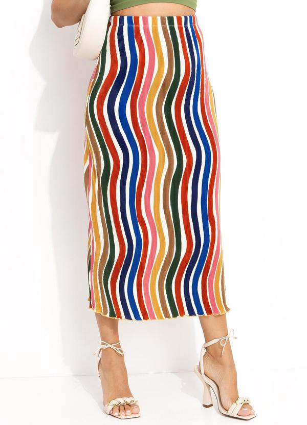 Farm - Saia Reta Danca de Listra Off White