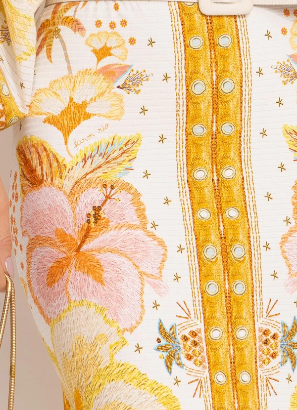 Farm - Saia Reta Ilha de Flor Amarelo 9