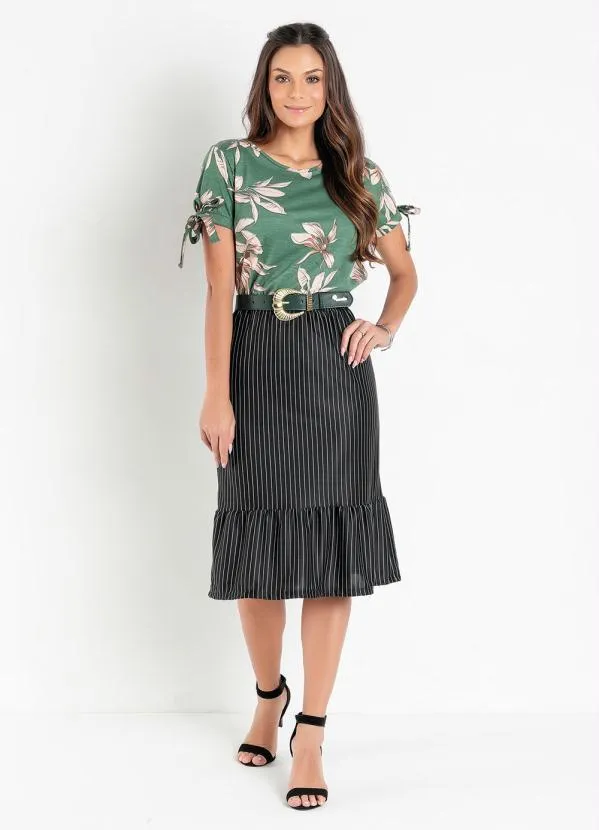 Rosalie - Saia Risca de Giz com Babado 3