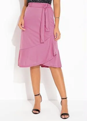 Rosalie - Saia Rosa com Babado - ROSALIE