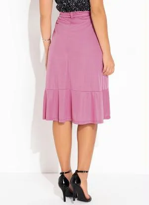 Rosalie - Saia Rosa com Babado - ROSALIE