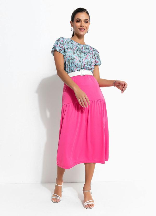 Outlet - Saia Rosa com Franzidos 3