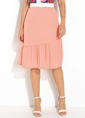 Rosalie - Saia Salmão em Malha - ROSALIE
