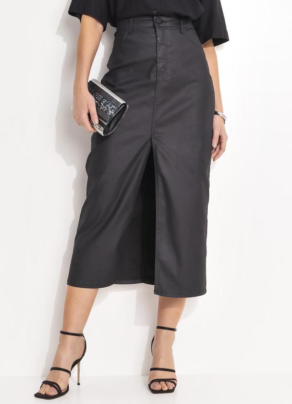 Colcci - Saia Sarja Resinada Preto