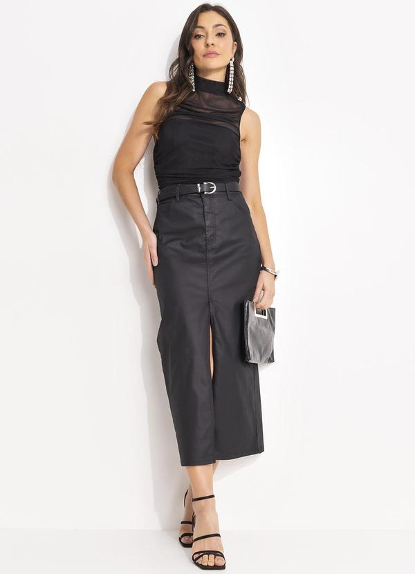 Colcci - Saia Sarja Resinada Preto 8