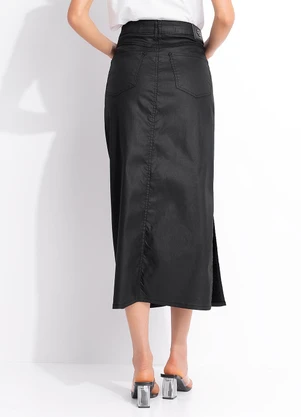 Colcci - Saia Sarja Resinada Preto - COLCCI