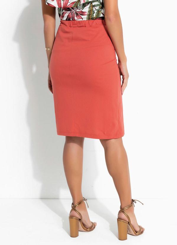 Queima Estoque - Saia Telha com Botões Frontais 2