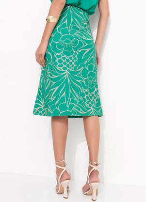 Quintess - Saia Tropical Verde em Malha Fria - QUINTESS