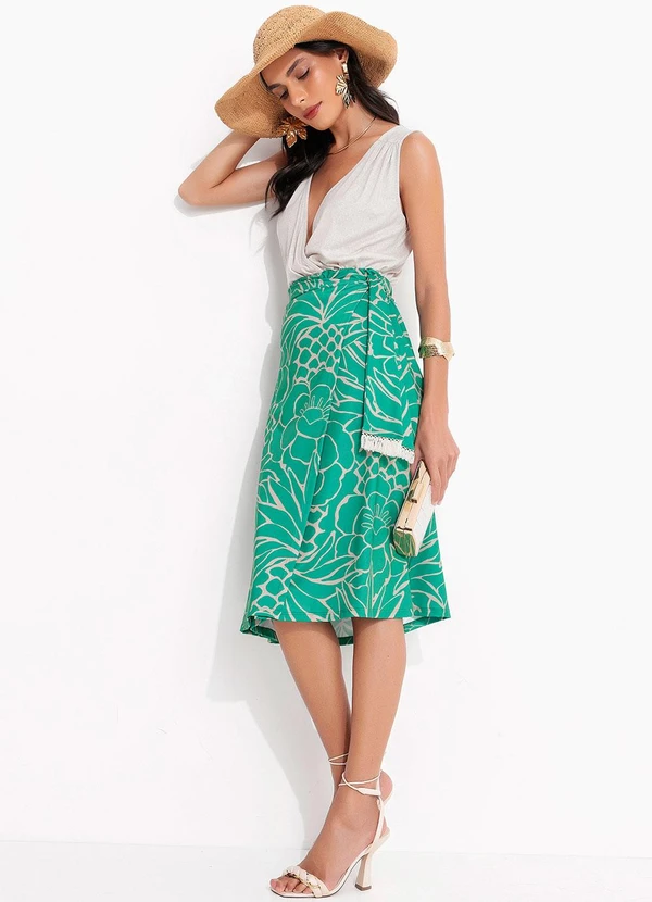 Quintess - Saia Tropical Verde em Malha Fria 6