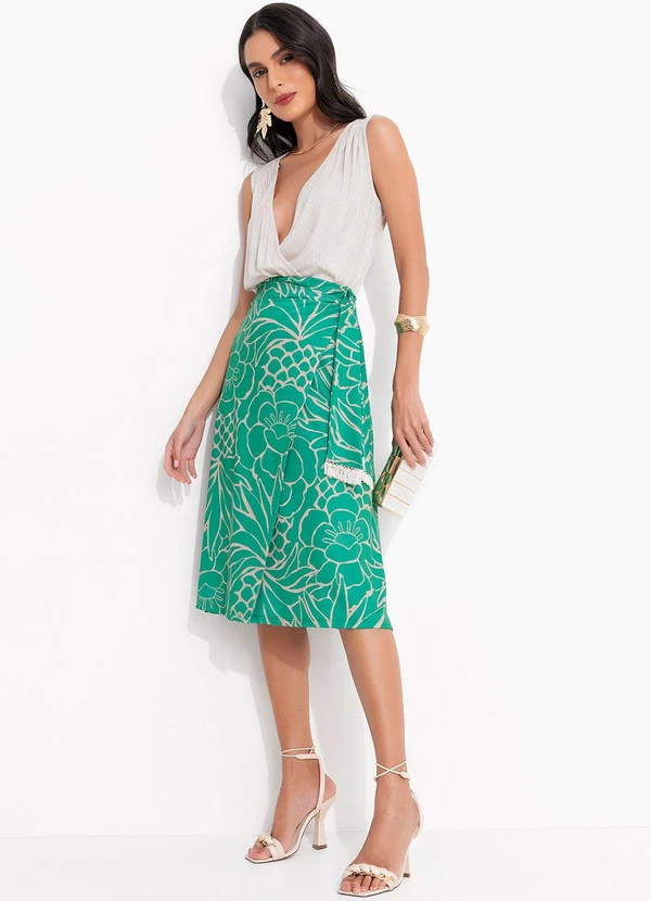 Quintess - Saia Tropical Verde em Malha Fria 7