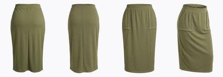Saia Utilit�ria Verde Militar em Malha Crepe