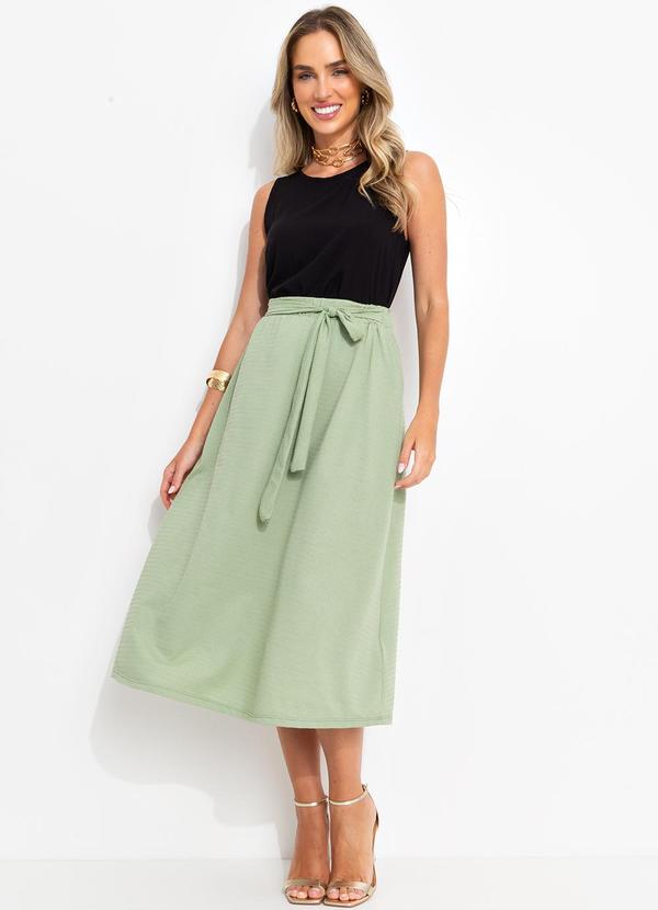 Bimini - Saia Verde Claro em Malha Texturizada 3