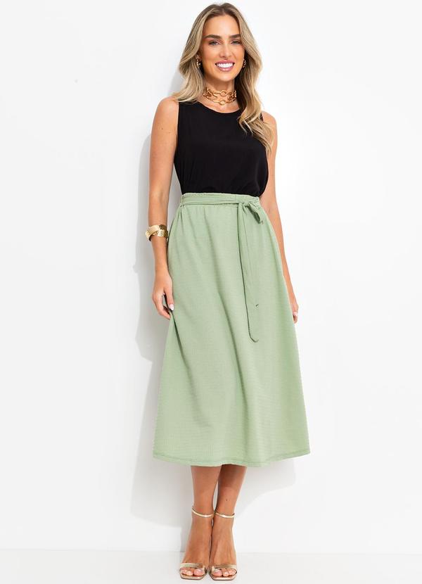 Bimini - Saia Verde Claro em Malha Texturizada 5
