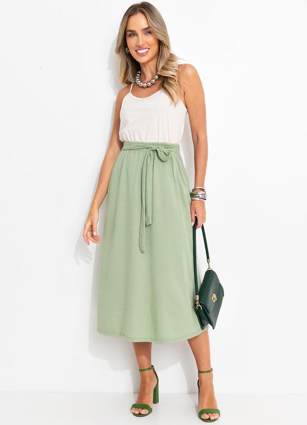 Bimini - Saia Verde Claro em Malha Texturizada 7
