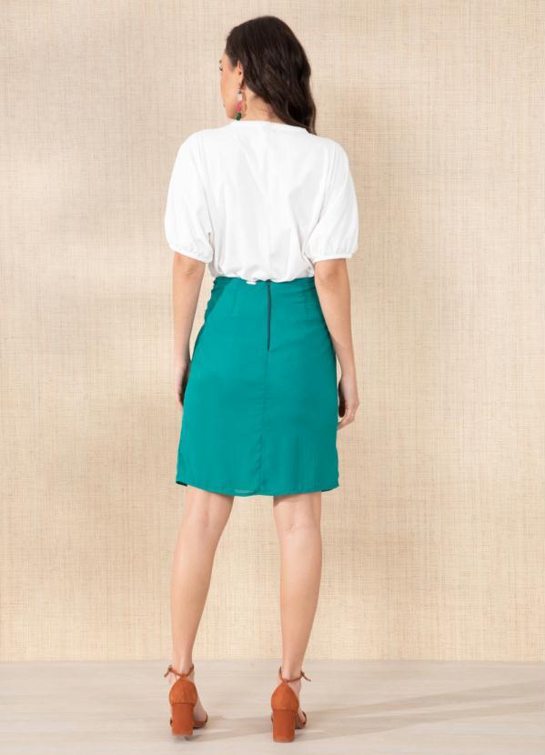 Outlet - Saia Verde com Fenda e Detalhe no Cós 4