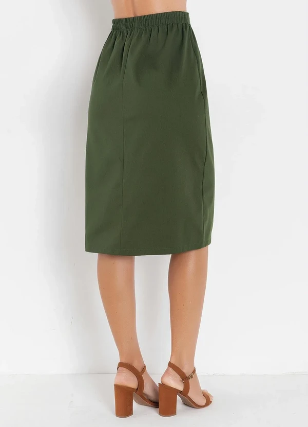 Queima Estoque - Saia Verde com Fenda 2