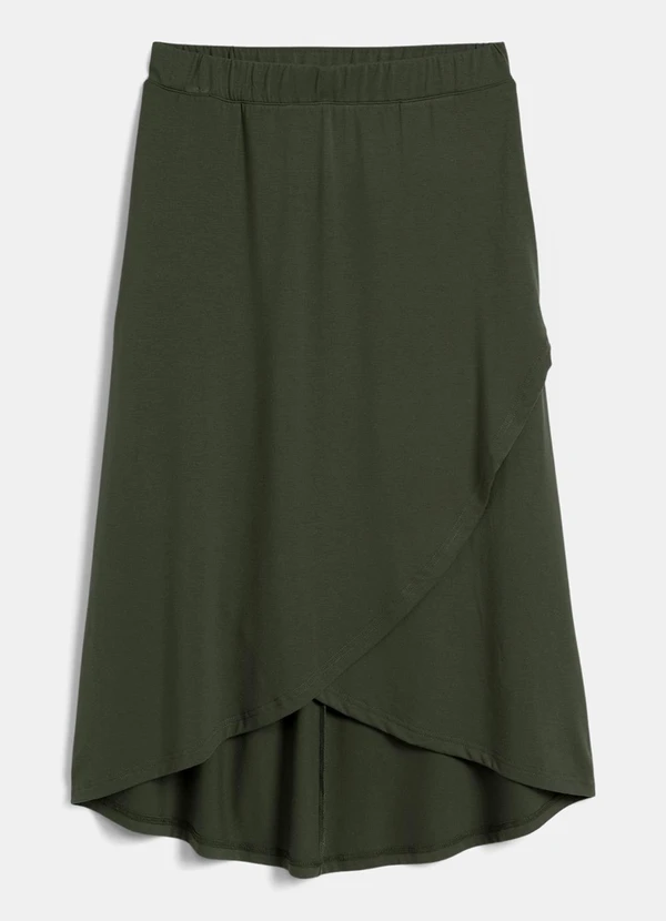 bonprix - Saia Verde em Malha de Viscose 5