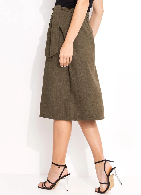 Quintess - Saia Verde em Tecido Texturizado 2