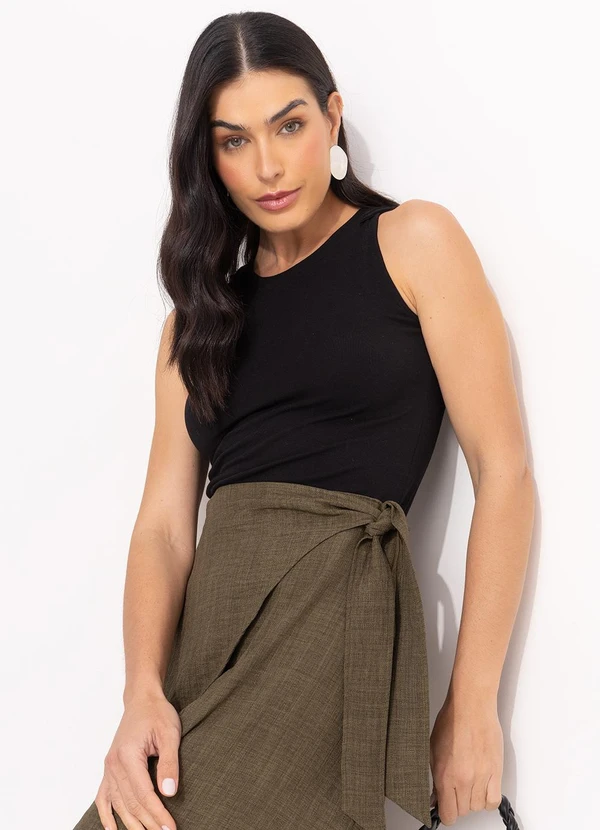 Quintess - Saia Verde em Tecido Texturizado 5