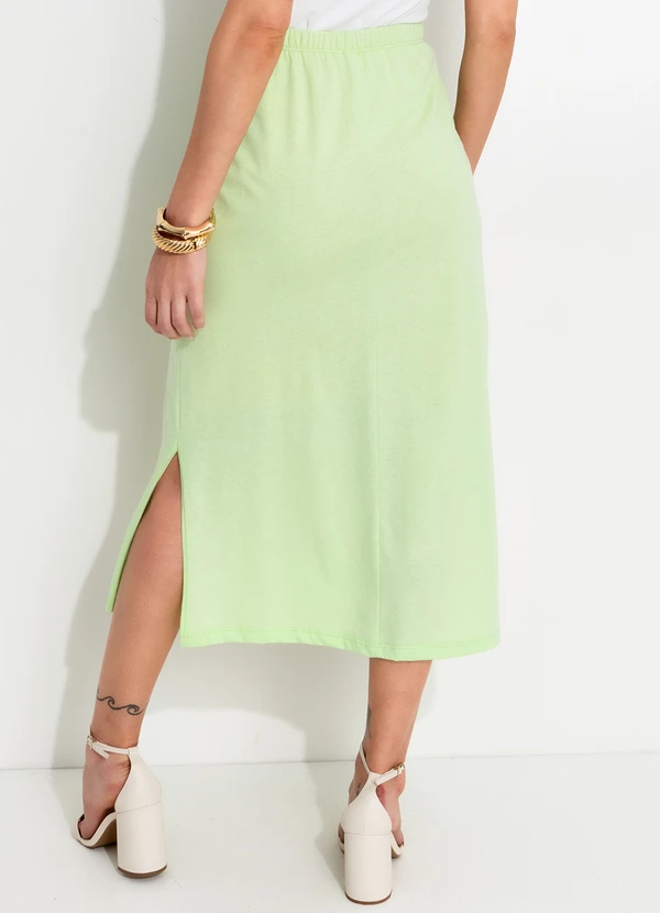 Bimini - Saia Verde Lima em Malha de Algodão 2