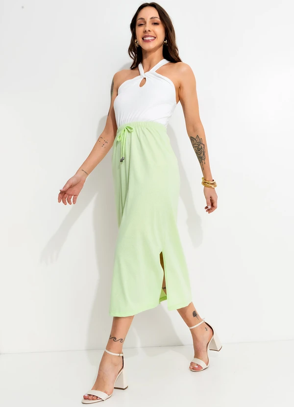 Bimini - Saia Verde Lima em Malha de Algodão 5